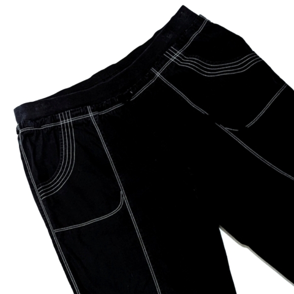 Vintage SJB Active | Capris | Black and White | Contrast Stitch | Outdoor |Comfy - Picture 1 of 4